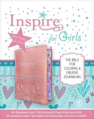 Inspire Bible for Girls NLT (Leatherlike, Pink): The Bible for Coloring & Creative Journaling - Tyndale