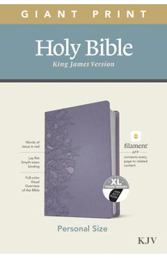 Poza produsului KJV Personal Size Giant Print Bible, Filament Enabled Edition (Leatherlike, Peony Lavender, Indexed) - Tyndale