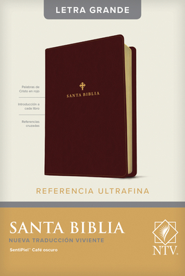 Santa Biblia Ntv, Edici�n de Referencia Ultrafina, Letra Grande (Letra Roja, Sentipiel, Caf� Oscuro ) - Tyndale