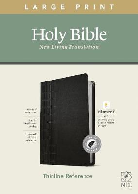 NLT Large Print Thinline Reference Bible, Filament Enabled Edition (Red Letter, Leatherlike, Black, Indexed) - Tyndale