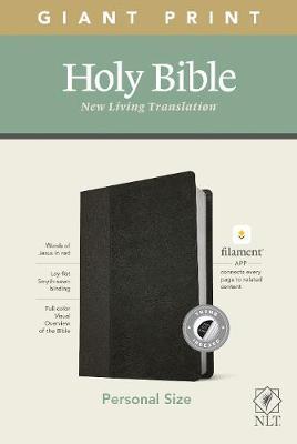 NLT Personal Size Giant Print Bible, Filament Enabled Edition (Red Letter, Leatherlike, Black/Onyx, Indexed) - Tyndale