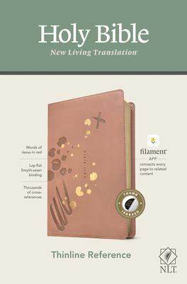 NLT Thinline Reference Bible, Filament Enabled Edition (Red Letter, Leatherlike, Pink, Indexed) - Tyndale