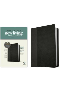 NLT Personal Size Giant Print Bible, Filament Enabled Edition (Red Letter, Leatherlike, Black/Onyx) - Tyndale