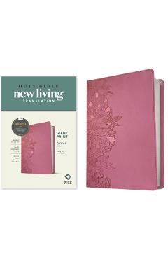 NLT Personal Size Giant Print Bible, Filament Enabled Edition (Red Letter, Leatherlike, Peony Pink) - Tyndale