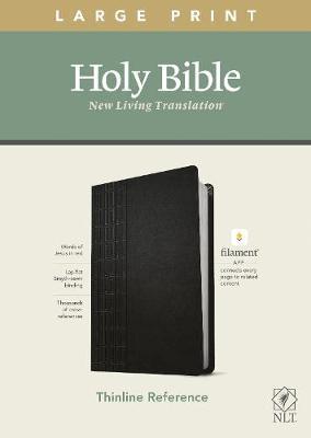 NLT Large Print Thinline Reference Bible, Filament Enabled Edition (Red Letter, Leatherlike, Black) - Tyndale