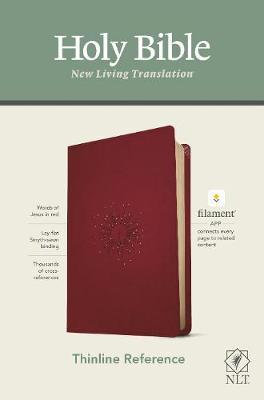 NLT Thinline Reference Bible, Filament Enabled Edition (Red Letter, Leatherlike, Berry) - Tyndale