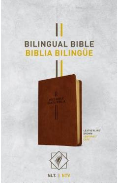 Poza produsului Bilingual Bible / Biblia Biling�e Nlt/Ntv (Leatherlike, Brown) - Tyndale