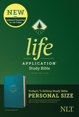 NLT Life Application Study Bible, Third Edition, Personal Size (Leatherlike, Teal Blue) - Tyndale