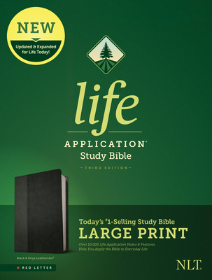 NLT Life Application Study Bible, Third Edition, Large Print (Leatherlike, Black/Onyx) - Tyndale