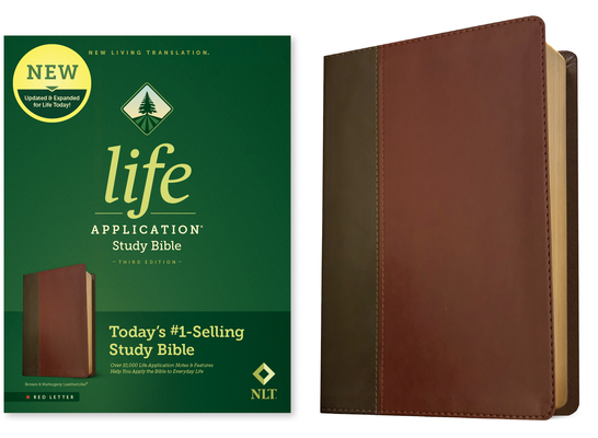 NLT Life Application Study Bible, Third Edition (Red Letter, Leatherlike, Brown/Tan) - Tyndale