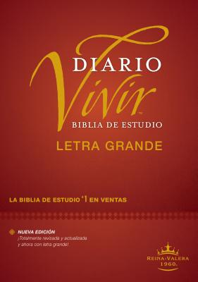 Biblia de Estudio del Diario Vivir Rvr60, Letra Grande (Letra Roja, Tapa Dura) - Tyndale