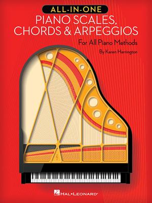 All-In-One Piano Scales, Chords & Arpeggios: For All Piano Methods - Karen Harrington