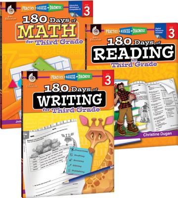 180 Days of Reading, Writing and Math for Third Grade 3-Book Set - Christine Dugan
