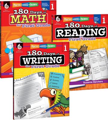 180 Days of Reading, Writing, and Math for First Grade 3-Book Set - Suzanne I. Barchers