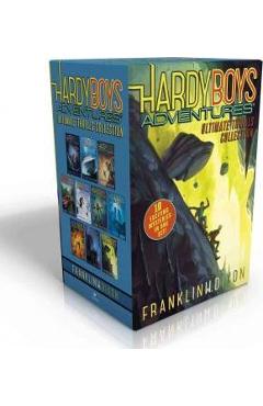 Coperta cărții 'Hardy Boys Adventures Ultimate Thrills Collection: Secret of the Red Arrow; Mystery of the Phantom Heist; The Vanishing'