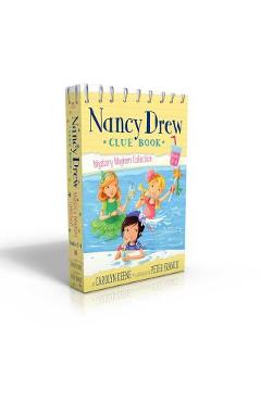 Poza produsului Nancy Drew Clue Book Mystery Mayhem Collection Books 1-4: Pool Party Puzzler; Last Lemonade Standing; A Star Witness; Big Top Flop - Carolyn Keene
