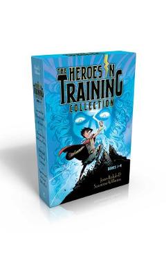Coperta cărții 'The Heroes in Training Collection, Books 1-4: Zeus and the Thunderbolt of Doom/Poseidon and the Sea of Fury/Hades and'