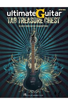 Coperta cărții 'Ultimate Guitar Tab Treasure Chest: 50 Great Rock Guitar Transcriptions - Hal Leonard Corp'