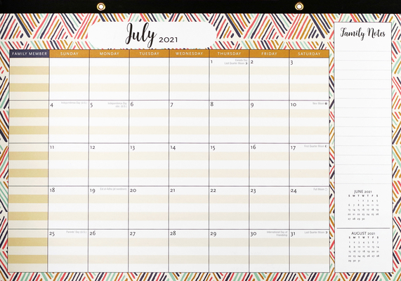 2022 Family Desk Calendar Pad (18-Month Calendar with Bonus Stickers) - Peter Pauper Press Inc