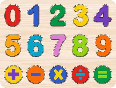 Numbers Kids' Wooden Puzzle (15-Piece Set) - Peter Pauper Press Inc