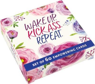 Wake Up, Kick Ass, Repeat Motivational Cards (60 Pack) - Peter Pauper Press Inc