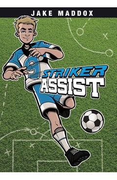 Coperta cărții 'Striker Assist - Jake Maddox'