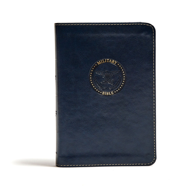CSB Military Bible, Navy Blue Leathertouch - Csb Bibles By Holman