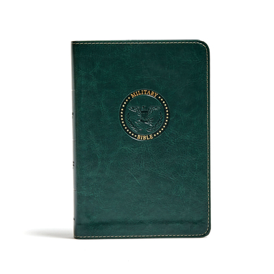 Coperta cărții 'CSB Military Bible, Green Leathertouch - Csb Bibles By Holman'