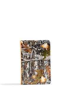 Coperta cărții 'CSB Sportsman's Bible: Large Print Compact Edition, Mothwing Camouflage Leathertouch - Csb Bibles By Holman'