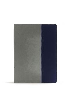 Coperta cărții 'CSB Apologetics Study Bible for Students, Gray/Navy Leathertouch: Black Letter, Teens, Study Notes and Commentary,'