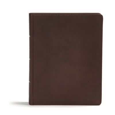 CSB Study Bible, Brown Genuine Leather: Red Letter, Study Notes and Commentary, Illustrations, Ribbon Marker, Sewn Binding, Easy-To-Read Bible Serif T - Csb Bibles By Holman