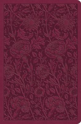 ESV Value Compact Bible (Trutone, Raspberry, Floral Design) - 