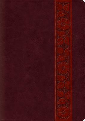 ESV Study Bible, Large Print (Trutone, Mahogany, Trellis Design, Indexed) - 
