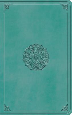 ESV Large Print Value Thinline Bible (Trutone, Turquoise, Emblem Design) - 