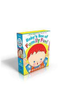 Coperta cărții 'Baby's Box of Family Fun!: A 4-Book Lift-The-Flap Gift Set: Where Is Baby's Mommy?; Daddy and Me; Grandpa and Me,'