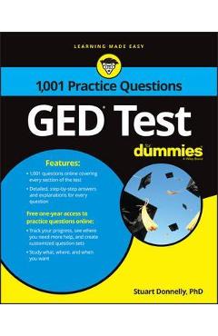 Coperta cărții 'GED Test: 1,001 Practice Questions for Dummies - Stuart Donnelly'