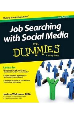 Coperta cărții 'Job Searching with Social Media for Dummies, 2/E - Joshua Waldman'