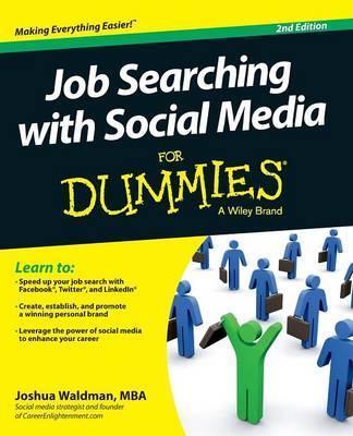 Coperta cărții 'Job Searching with Social Media for Dummies, 2/E - Joshua Waldman'
