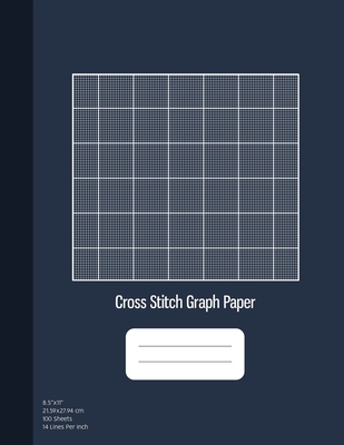 Cross Stitch Graph Paper: 14 Lines Per Inch, Graph Paper for Embroidery and Needlework, 8.5''x11'', 100 Sheets - Graphyco Publishing