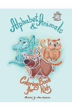 Coperta cărții 'Alphabet & Animals coloring book for kids - Smallest Scholars'
