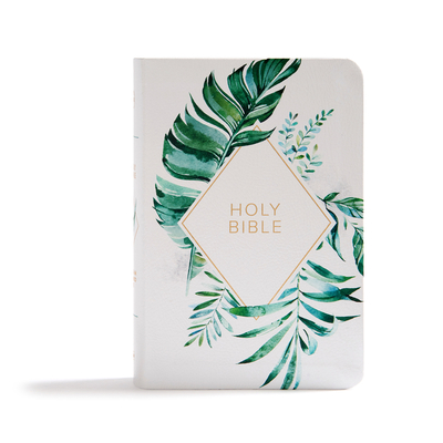 CSB On-The-Go Bible, White Floral Textured Leathertouch - Csb Bibles By Holman