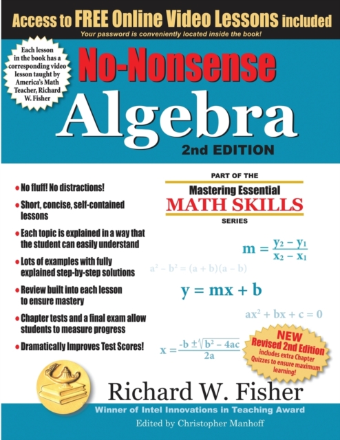 No-Nonsense Algebra, 2nd Edition: Part of the Mastering Essential Math Skills Series - Richard W. Fisher