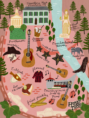 Music City Blank Journal: (A Nashville Inspired Work of Art) - Anne Bentley
