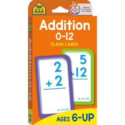 School Zone Addition 0-12 Flash Cards - School Zone