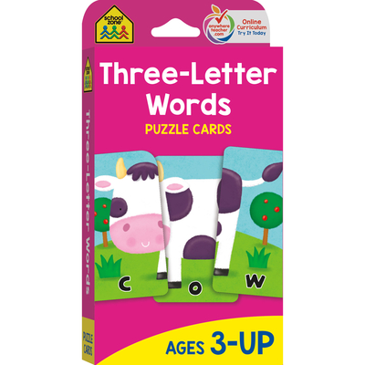 School Zone Three-Letter Words Puzzle Cards - School Zone