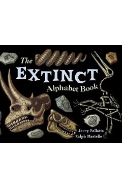 Coperta cărții 'The Extinct Alphabet Book - Jerry Pallotta'