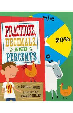 Coperta cărții 'Fractions, Decimals, and Percents - David A. Adler'
