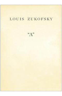 Coperta cărții 'A - Louis Zukofsky'