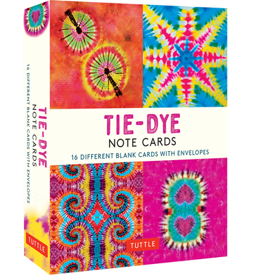 Tie-Dye, 16 Note Cards: 16 Different Blank Cards with 17 Patterned Envelopes - Tuttle Publishing