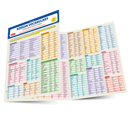 Korean Vocabulary Language Study Card: Essential Words and Phrases Required for the Topik Test (Includes Online Audio) - Woojoo Kim